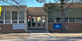 Main entrance door for Arp Elementary at the East Ridge facilities - 3323 Concord